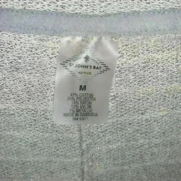 St.John's Bay shimmer hoodie top Small - Picture 3 of 6